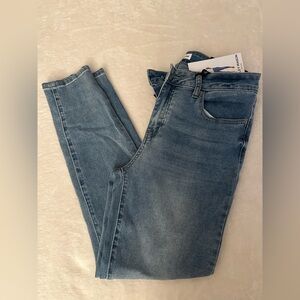 High-rise skinny jeans